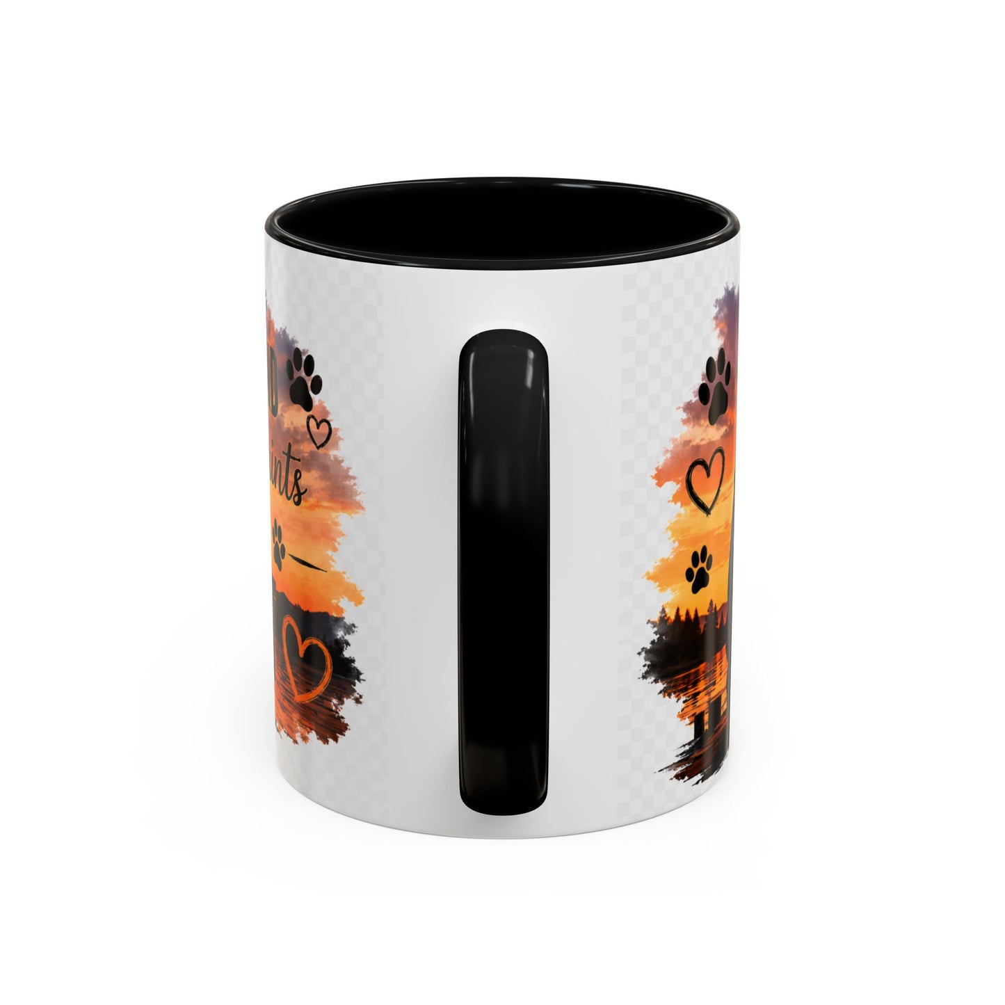 Dog Lover Coffee Mug - "A True Friend Leaves Paw Prints on Your Heart" Accent Mug (11/15oz)