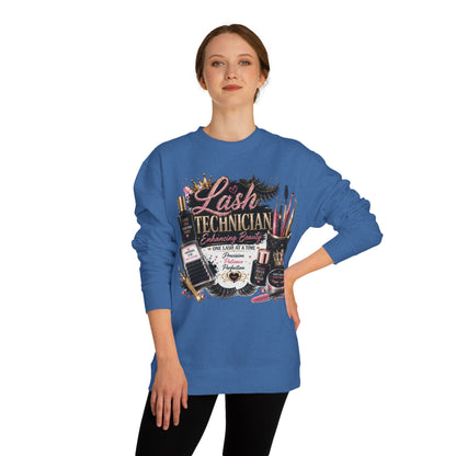 Lash Technician Crewneck Sweatshirt – Beauty Tools Graphic