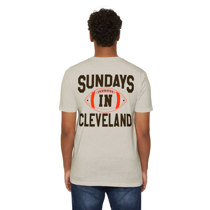 Sundays in Cleveland Football T-Shirt