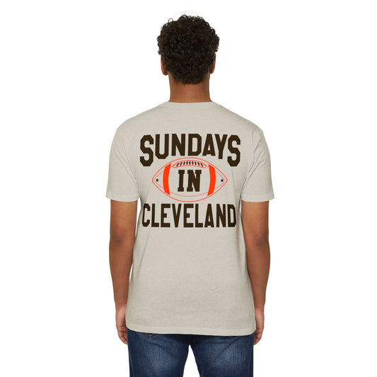 Sundays in Cleveland Football T-Shirt