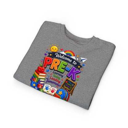 Welcome to Pre-K Toddler Sweatshirt — Colorful Preschool Back to School Top