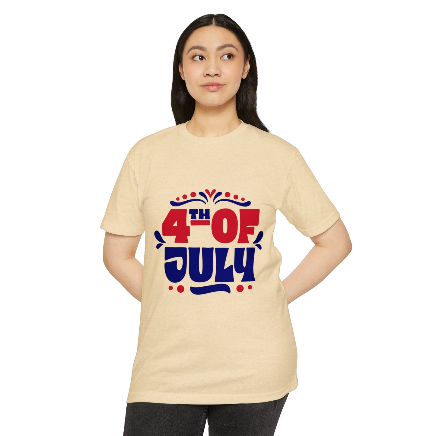 4th of July T-Shirt — Patriotic Red & Blue Independence Day Tee