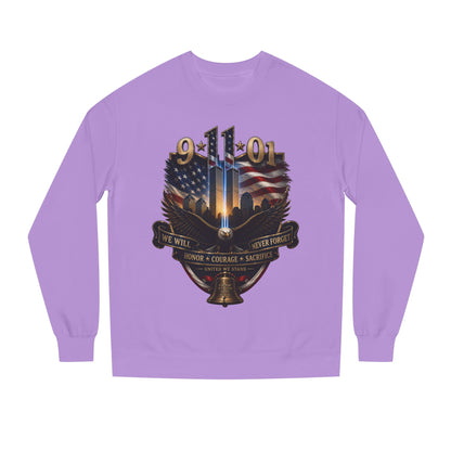 9/11 Memorial Sweatshirt — We Will Never Forget Tribute Crewneck