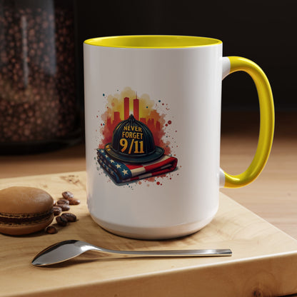 Never Forget 9/11 Memorial Accent Coffee Mug