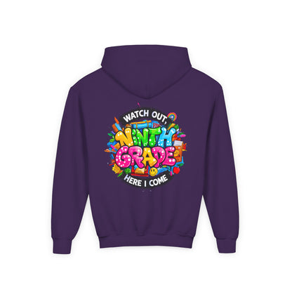 Kids' 4th Grade Hoodie – "Watch Out 4th Grade Here I Come" Colorful Back-to-School Sweatshirt