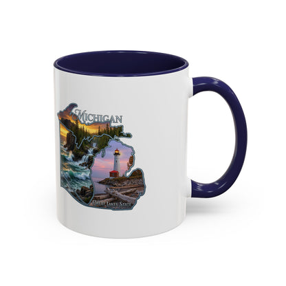 Michigan Lighthouse Coffee Mug — Scenic Great Lakes Accent Mug (11/15oz)