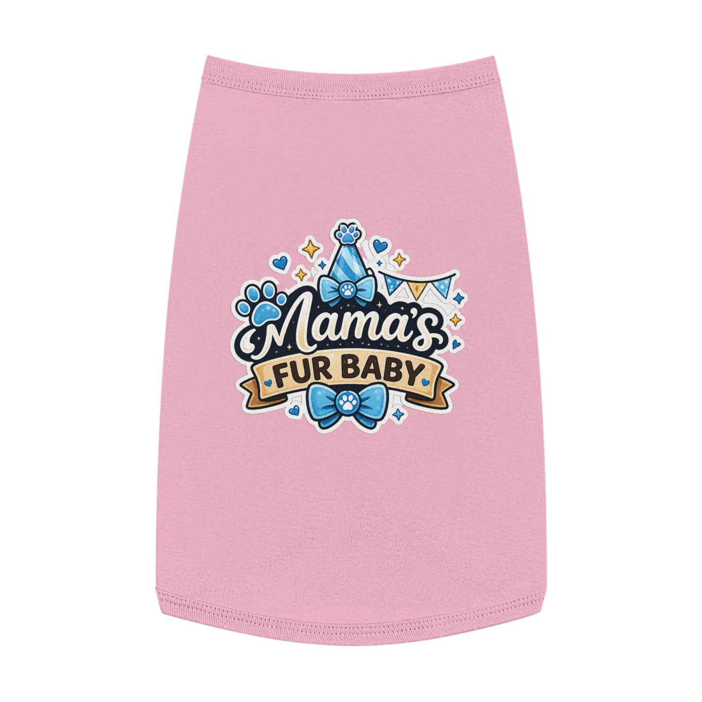 Mama's Fur Baby Pet Tank Top – Cute Paw Print Dog Shirt for New Pet Moms