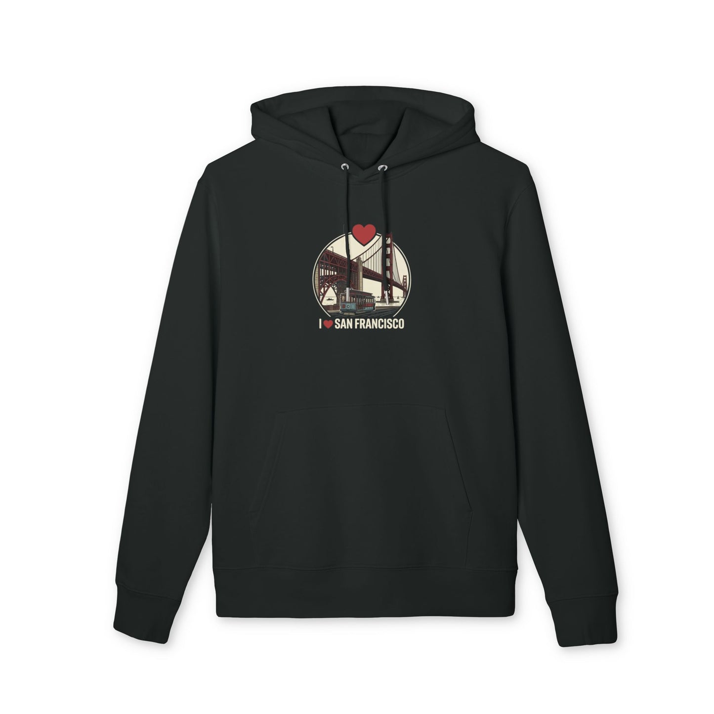 San Francisco Hoodie – "I  San Francisco" Golden Gate Bridge Graphic