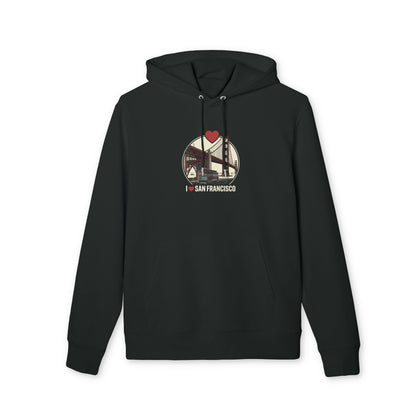 San Francisco Hoodie – "I  San Francisco" Golden Gate Bridge Graphic