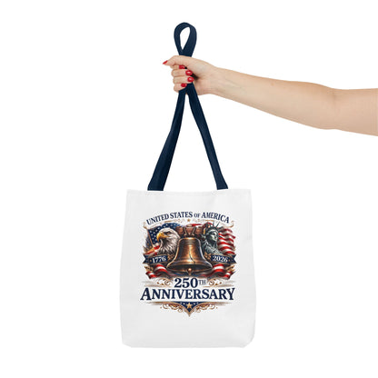Anniversary Tote Bag — "United States of America 250th Anniversary" Liberty Bell Design