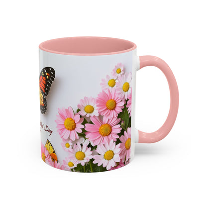 Mother's Day Butterfly Coffee Mug — "Happy Mother's Day" Floral 11/15oz Accent Mug