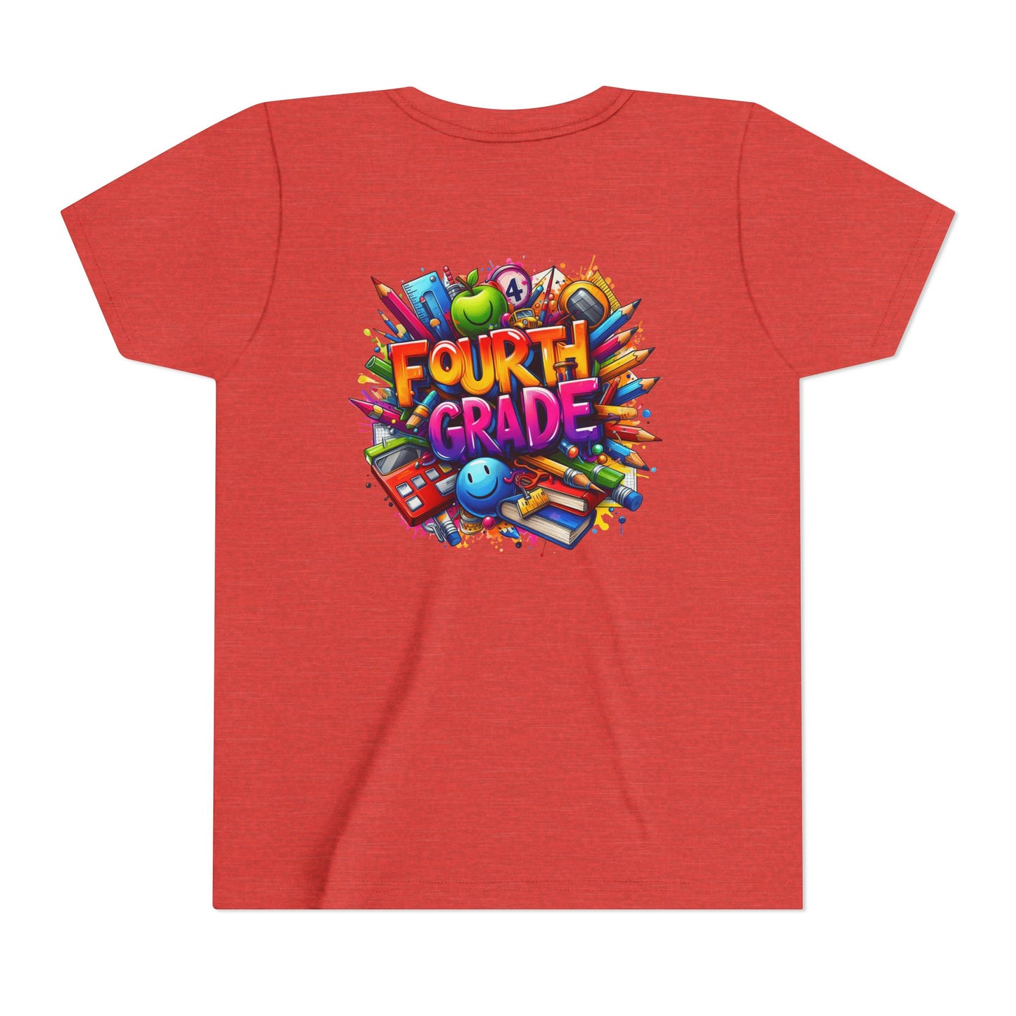 Fourth Grade Youth T‑Shirt – Colorful School Supplies Back to School Tee