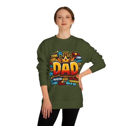 Dad Graphic Sweatshirt – Crowned 'DAD' Tribute Design for Father’s Day