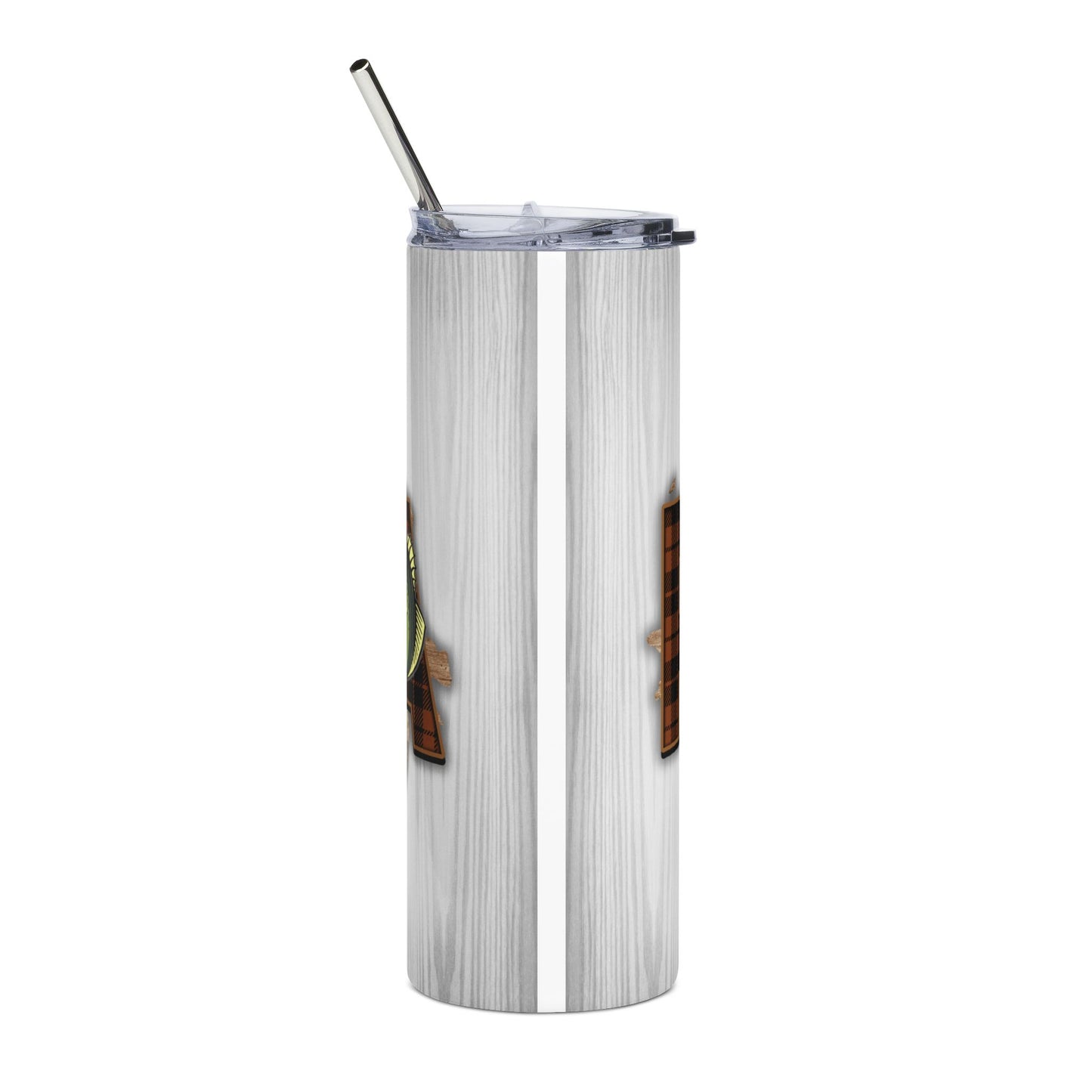 Fishing Dad 20oz Stainless Steel Tumbler – Plaid ‘Dad’ Outdoor Camper Design