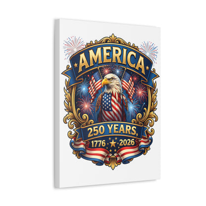 America 250th Anniversary Canvas – Patriotic Eagle 1776-2026 Wall Art
