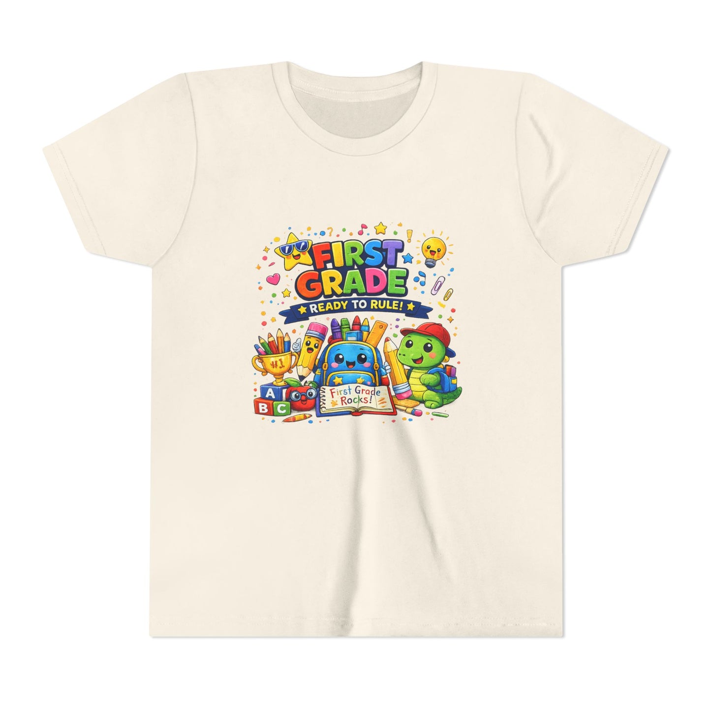 First Grade Youth T‑Shirt – "First Grade Ready to Rule" Cute Back-to-School Tee