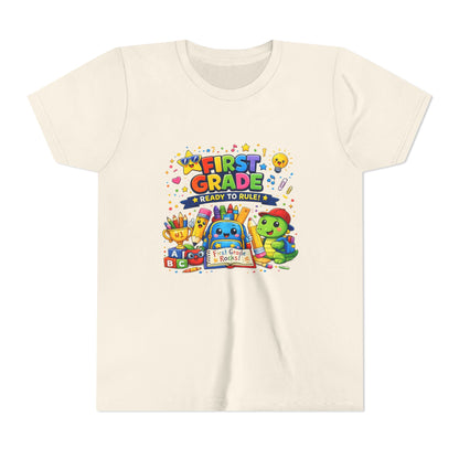 First Grade Youth T‑Shirt – "First Grade Ready to Rule" Cute Back-to-School Tee