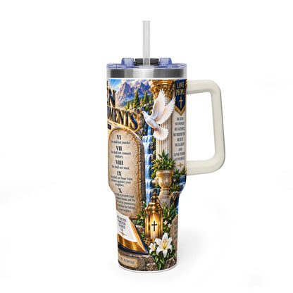 The Ten Commandments 40oz Vacuum Tumbler