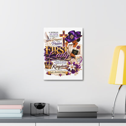 First Lady Faith Canvas - Christian Woman Inspirational Wall Art
