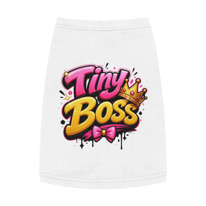 Tiny Boss Pet Tank Top — Cute Crown Dog Cat Tee