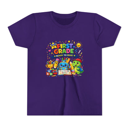 First Grade Youth T‑Shirt – "First Grade Ready to Rule" Cute Back-to-School Tee