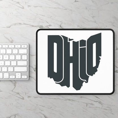 Ohio State Outline Gaming Mouse Pad — Stylized OHIO Graphic Mousepad for Gamers & Office Desks