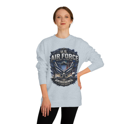 Air Force Crewneck Sweatshirt - U.S. Military Emblem Graphic
