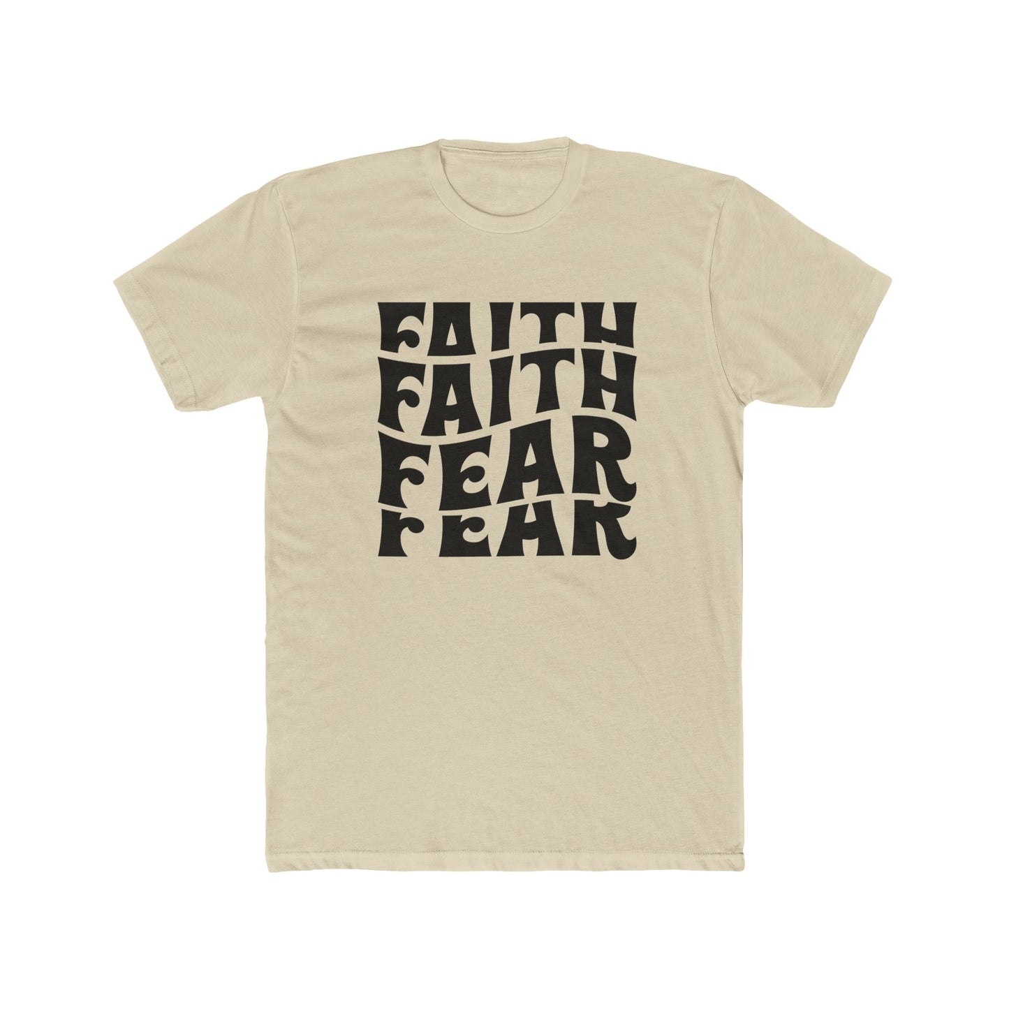 Faith Over Fear T‑Shirt — Bold Retro Typography Spiritual Tee