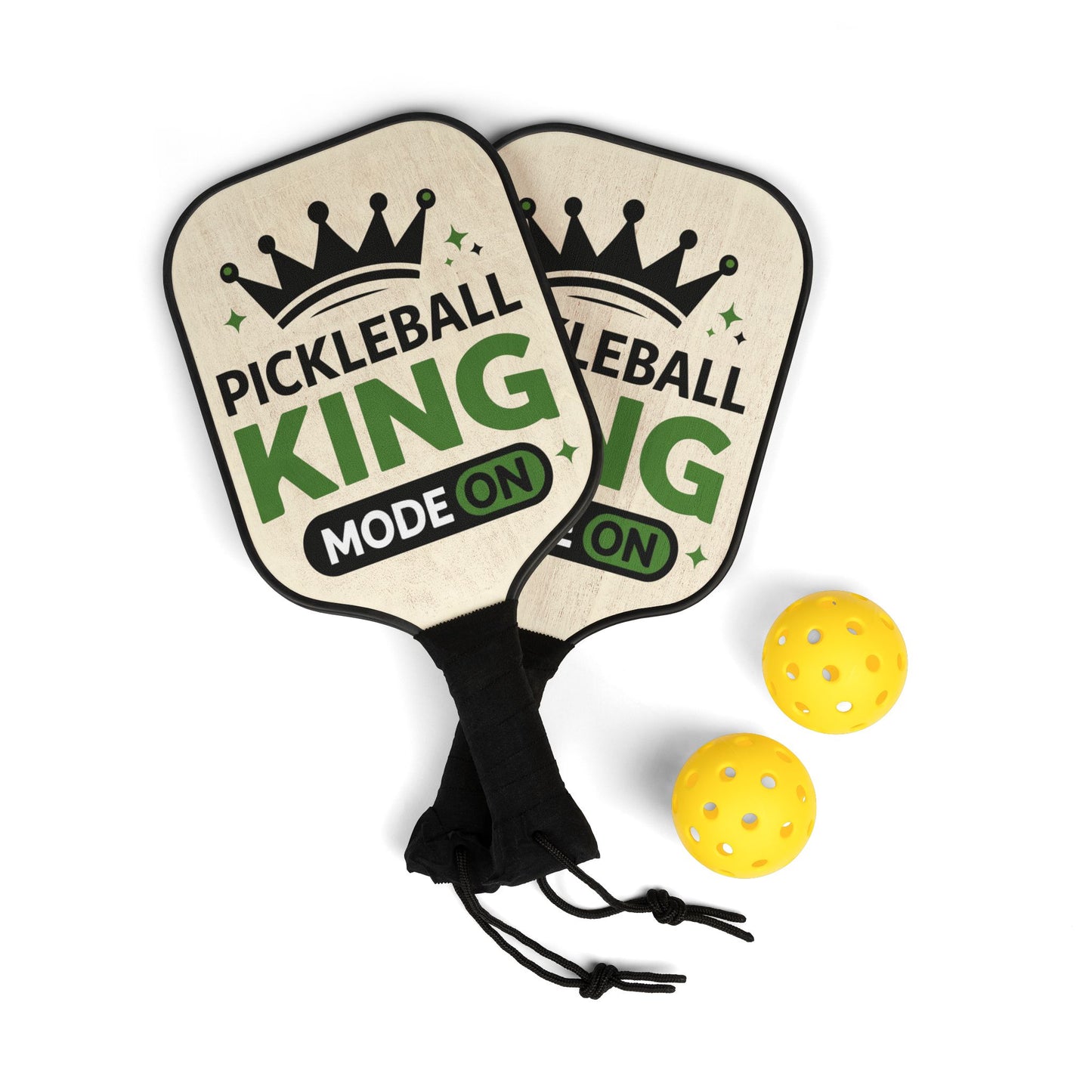 Pickleball King Paddle Set — "Mode On" Paddle & Ball Kit