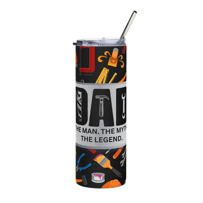 Tool Dad 20oz Stainless Steel Tumbler – "Dad: The Man, The Myth, The Legend" Travel Cup