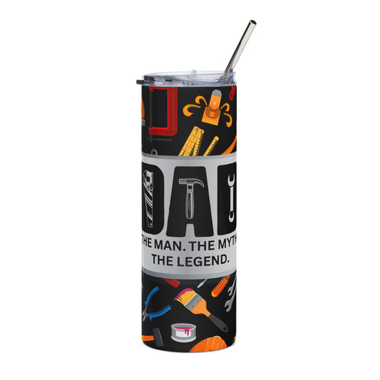 Tool Dad 20oz Stainless Steel Tumbler – "Dad: The Man, The Myth, The Legend" Travel Cup
