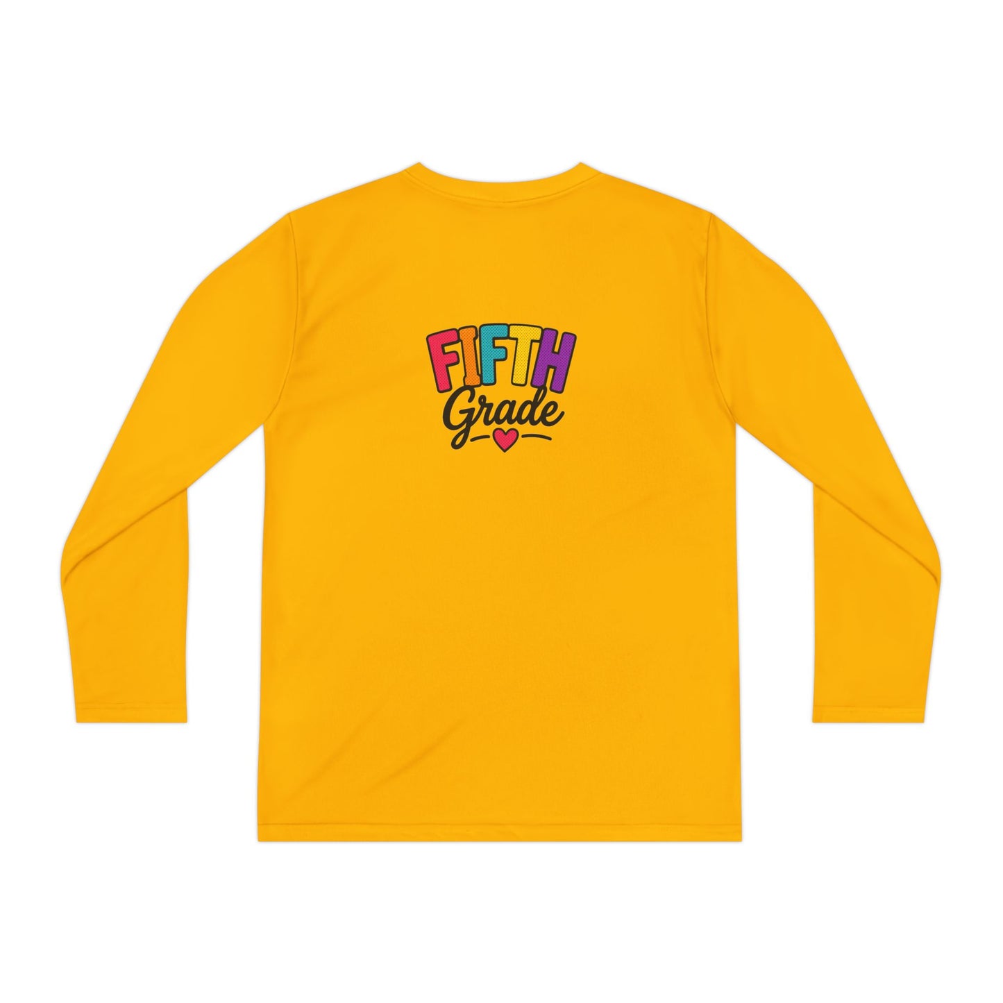 Fifth Grade Youth Long Sleeve Tee — Colorful Back-to-School Shirt