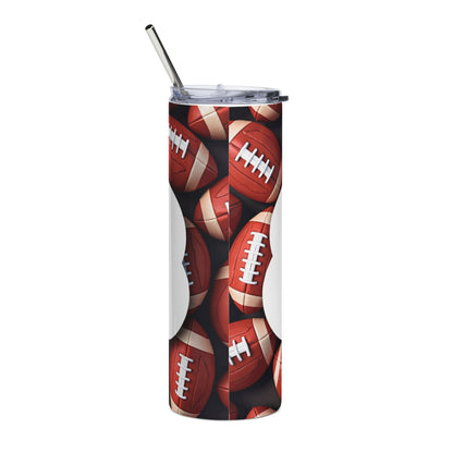Best Dad Ever Football 20oz Stainless Steel Tumbler
