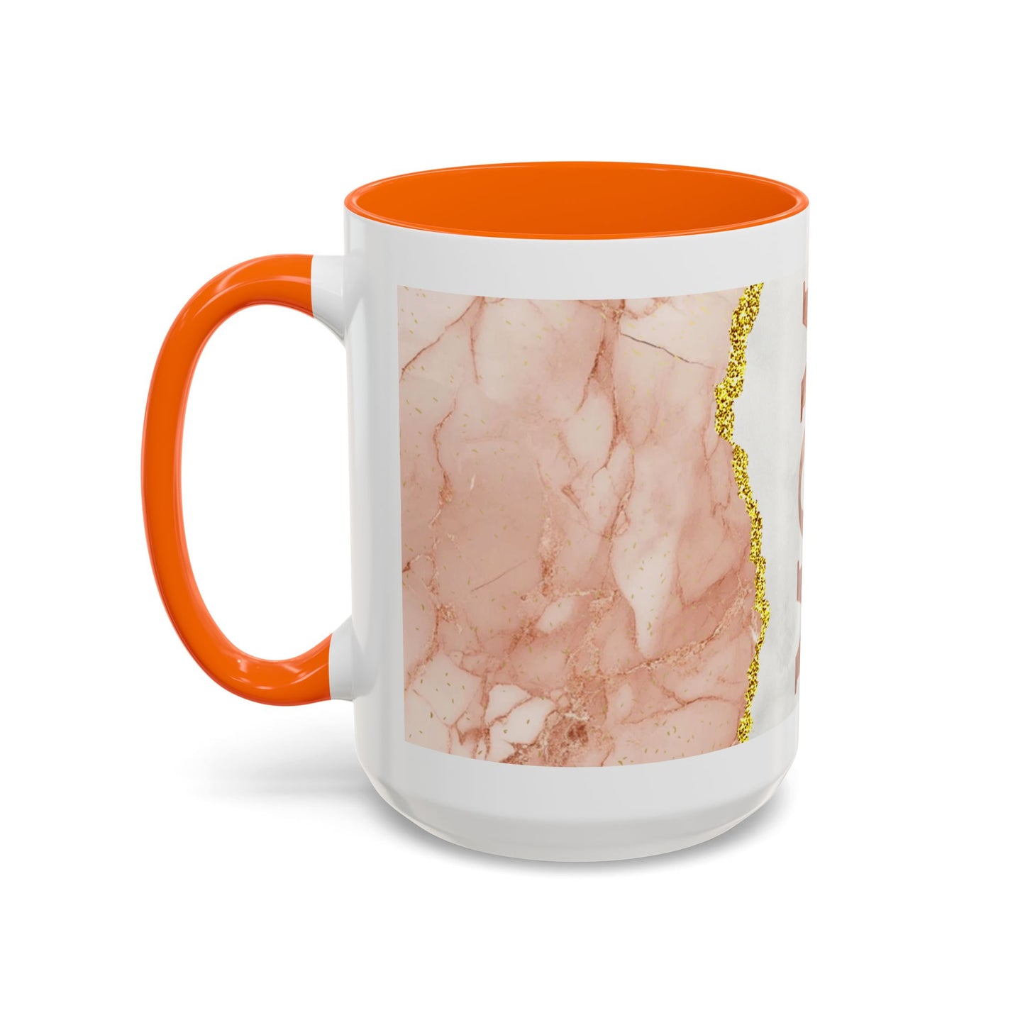 Mom Marble Accent Coffee Mug — Rose Gold & Gold Vein 11/15oz Gift