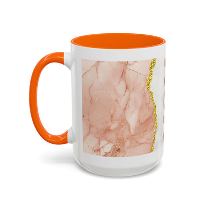 Mom Marble Accent Coffee Mug — Rose Gold & Gold Vein 11/15oz Gift
