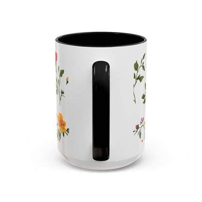 Floral "Her Love Is the Quiet Strength" Accent Coffee Mug — Inspirational Mother's Day Gift