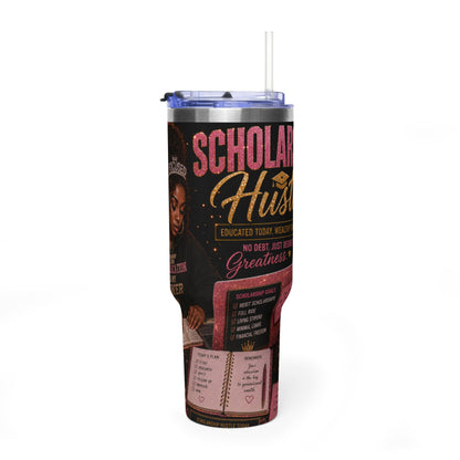Scholar Hustle 40oz Vacuum Tumbler — Inspirational Study Travel Mug