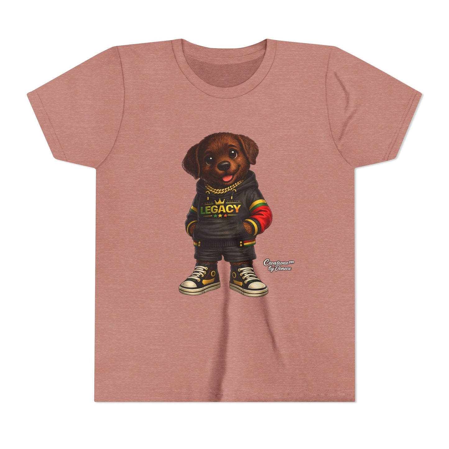 Youth Tee — Cute Rottweiler Puppy in 'Legacy' Hoodie Kids T‑Shirt
