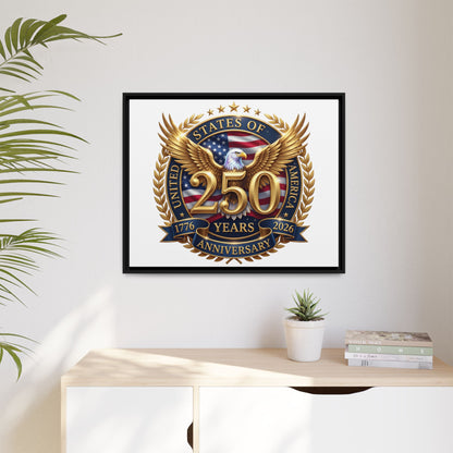 250th United States Anniversary Framed Canvas Print
