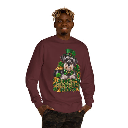 St. Patrick’s Day Schnauzer Sweatshirt — Happy St. Patrick’s Day Graphic