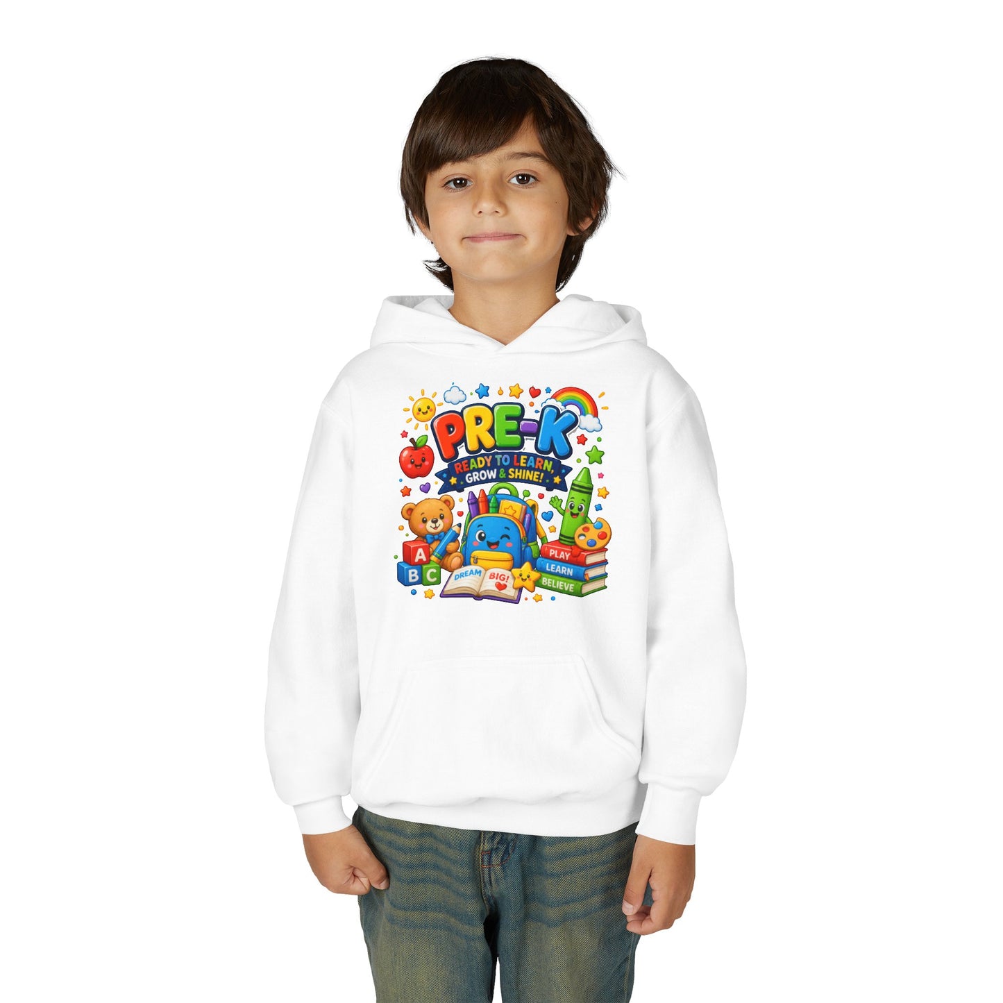 Pre-K Ready to Learn Youth Hoodie – Cute Back-to-School Preschool Sweatshirt