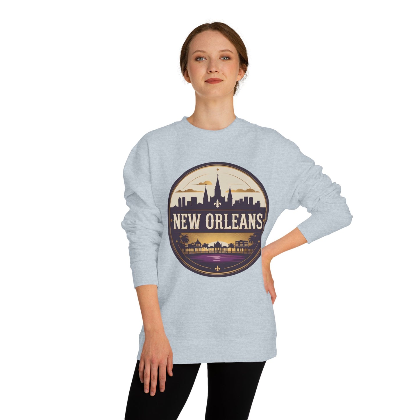 New Orleans Skyline Crewneck Sweatshirt – Vintage Cityscape Design