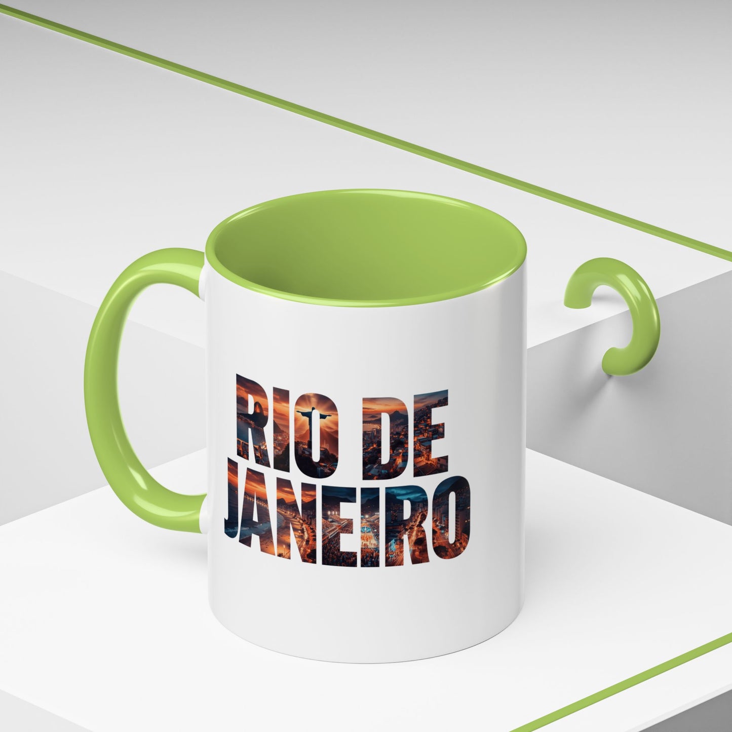 Rio de Janeiro Accent Coffee Mug — Scenic Typography Coffee Mug (11/15oz)