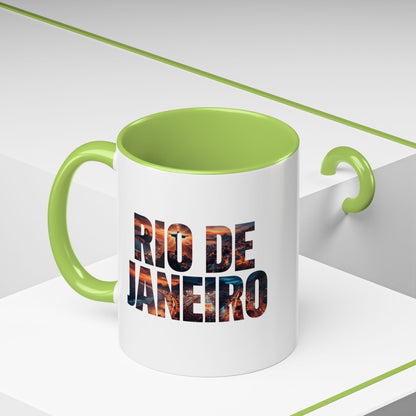 Rio de Janeiro Accent Coffee Mug — Scenic Typography Coffee Mug (11/15oz)