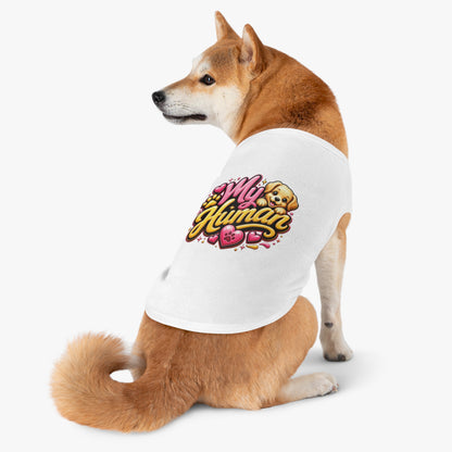 My Human Pet Tank Top — Cute Dog Paw & Heart Graphic