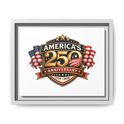 America's 250th Anniversary Framed Matte Canvas - 1776–2026 Patriotic Wall Art