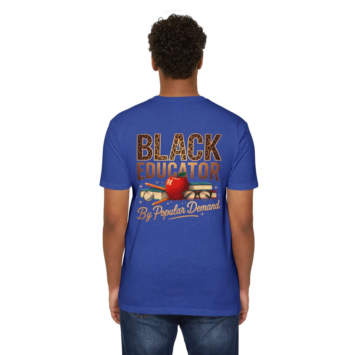 Black Educator T-Shirt — "By Popular Demand" Retro Apple School Tee