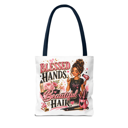 Blessed Hands Beautiful Hair Tote Bag — Hair Stylist Gift Tote