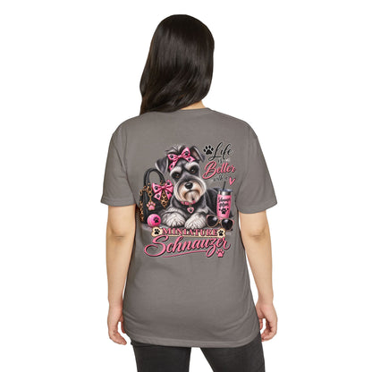 Miniature Schnauzer T-Shirt — "Life’s Better with a Miniature Schnauzer" Cute Dog Tee