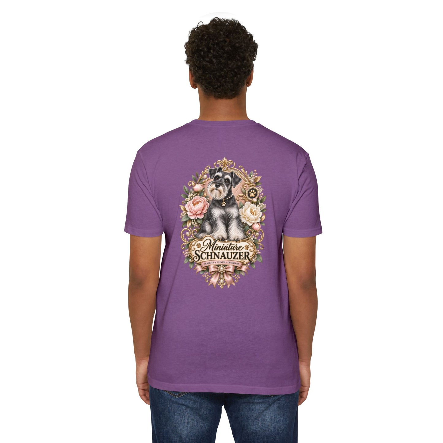 Miniature Schnauzer Floral T‑Shirt